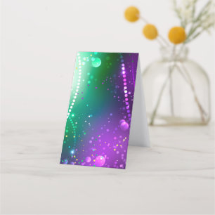 Mardi Gras Festive Purple Background Appointment Card