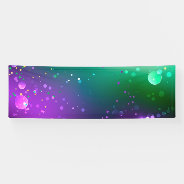 Mardi Gras Festive Purple Background Banner (Horizontal)