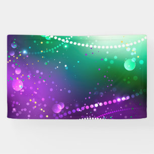 Mardi Gras Festive Purple Background Banner