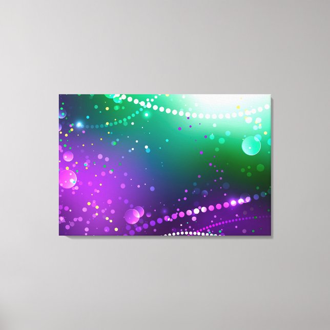 Mardi Gras Festive Purple Background Canvas Print (Front)