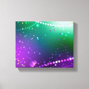 Mardi Gras Festive Purple Background Canvas Print