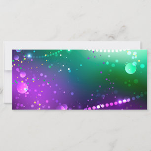 Mardi Gras Festive Purple Background Card