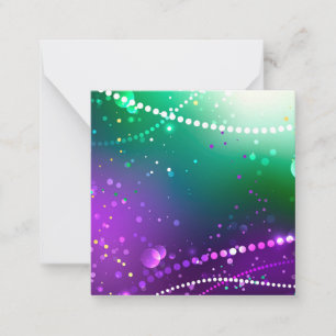 Mardi Gras Festive Purple Background Card