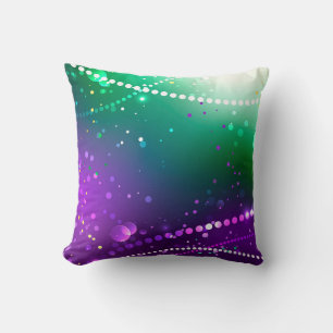Mardi Gras Festive Purple Background Cushion