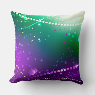 Mardi Gras Festive Purple Background Cushion