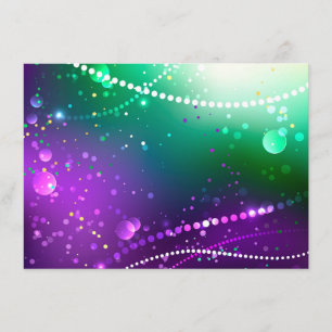 Mardi Gras Festive Purple Background Enclosure Card