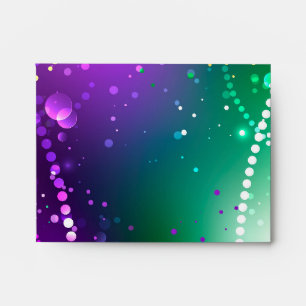 Mardi Gras Festive Purple Background Envelope
