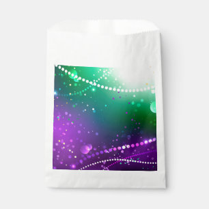 Mardi Gras Festive Purple Background Favour Bags