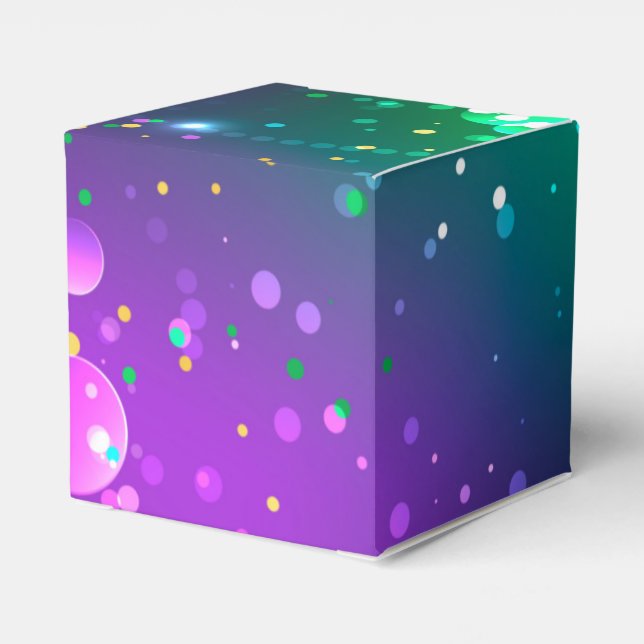 Mardi Gras Festive Purple Background Favour Box (Back Side)