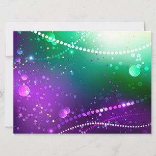 Mardi Gras Festive Purple Background Invitation
