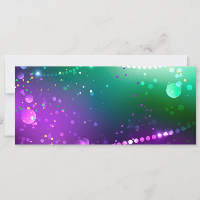 Mardi Gras Festive Purple Background Invitation (Front)
