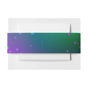 Mardi Gras Festive Purple Background Invitation Belly Band