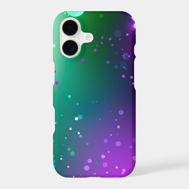 Mardi Gras Festive Purple Background iPhone Case (Back)