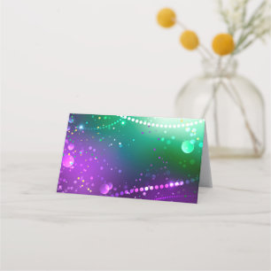 Mardi Gras Festive Purple Background Loyalty Card