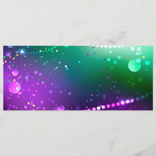 Mardi Gras Festive Purple Background Menu (Front)