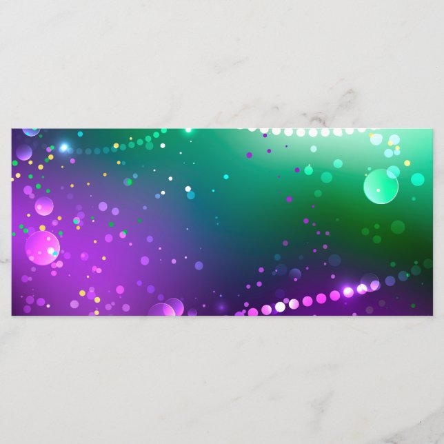 Mardi Gras Festive Purple Background Menu (Front)