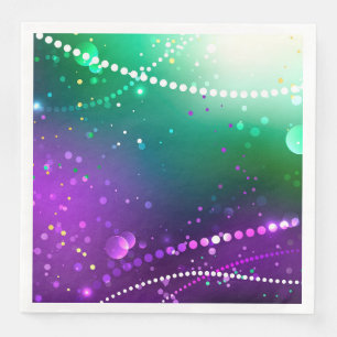 Mardi Gras Festive Purple Background Napkin