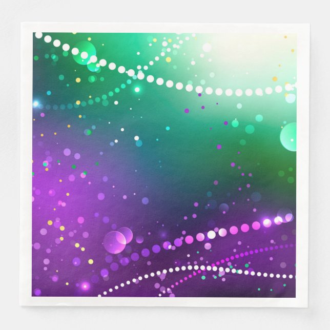 Mardi Gras Festive Purple Background Napkin (Front)