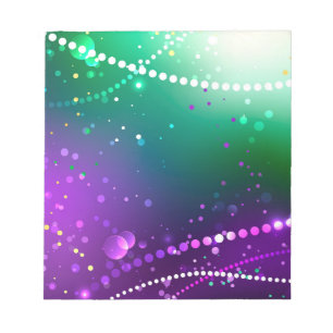 Mardi Gras Festive Purple Background Notepad