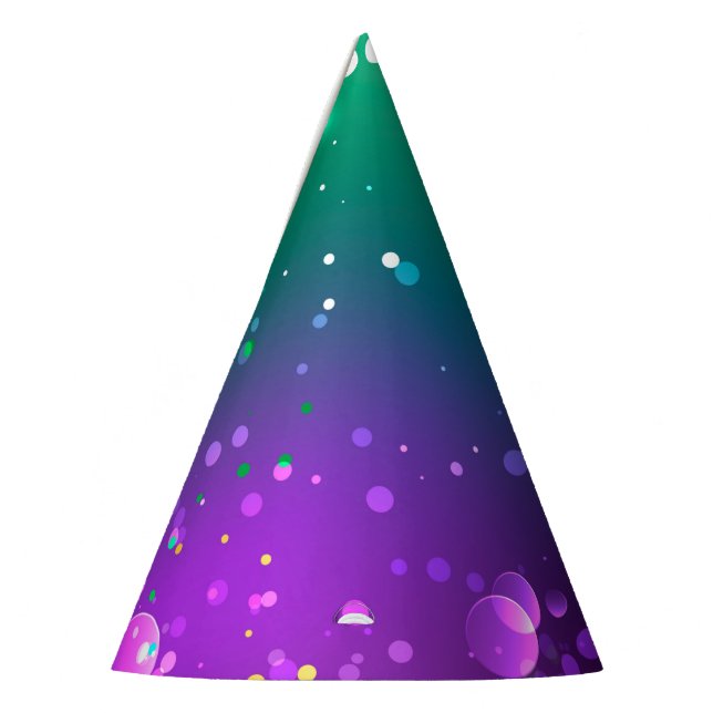 Mardi Gras Festive Purple Background Party Hat (Left)