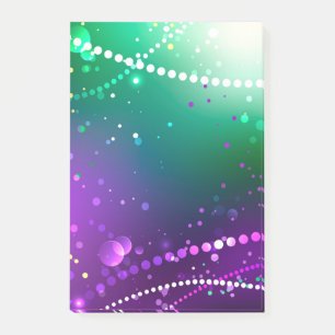 Mardi Gras Festive Purple Background Post-it Notes