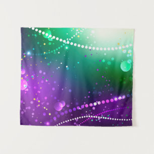 Mardi Gras Festive Purple Background Tapestry