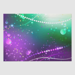 Mardi Gras Festive Purple Background Tissue Paper
