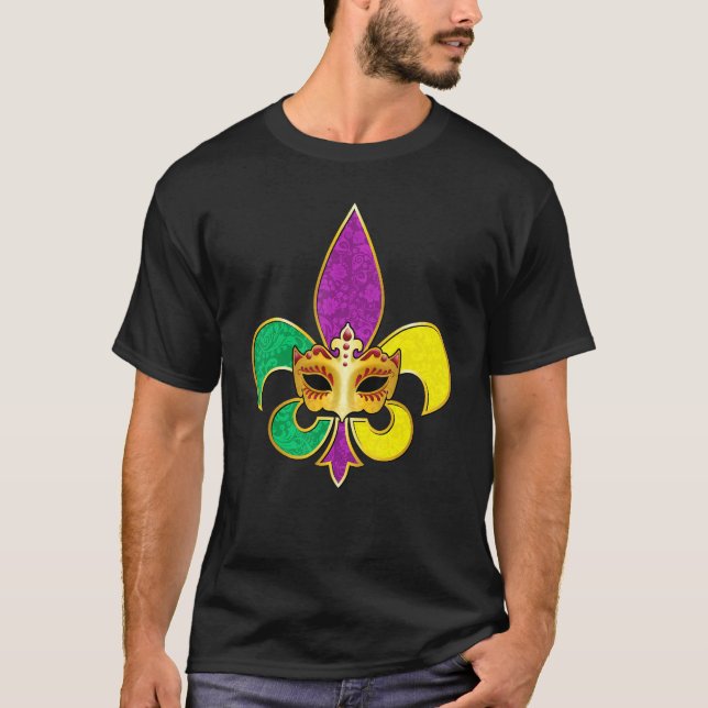 Mardi Gras Fleur De Lis 2023 Party Festival Men Wo T-Shirt (Front)