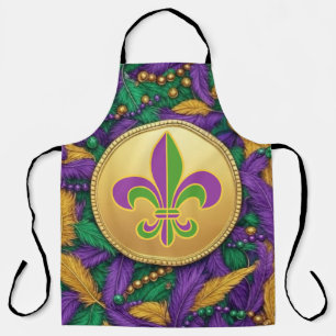 Mardi Gras Fleur de lis Apron
