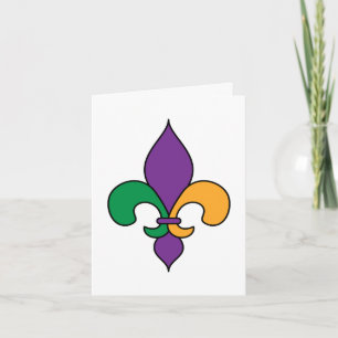 Mardi Gras Fleur de Lis Card