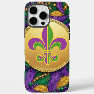 Mardi Gras Fleur de lis iPhone 16 Pro Max Case