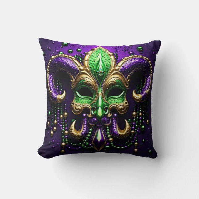 Mardi Gras Fleur De Lis Design 2024 Cushion (Front)