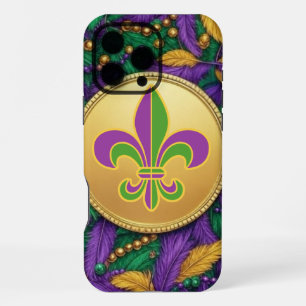 Mardi Gras Fleur de lis iPhone 16 Pro Max Case
