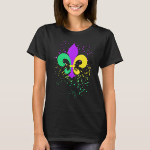 Mardi Gras Fleur De Lis Kid Men Women T-Shirt