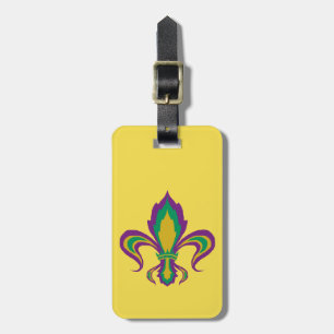 Mardi Gras Fleur De Lis Luggage Tag
