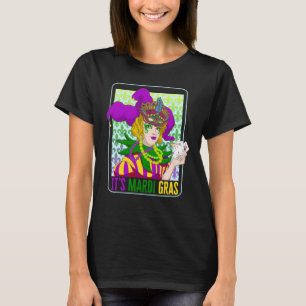 Mardi Gras Fleur De Lis Mardi Gras Carnival Jester T-Shirt