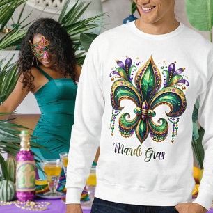 Mardi Gras Fleur-de-lis Men's Sweatshirt