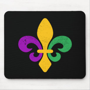 Mardi Gras Fleur De Lis Mouse Pad