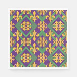 Mardi Gras Fleur de lis Napkin