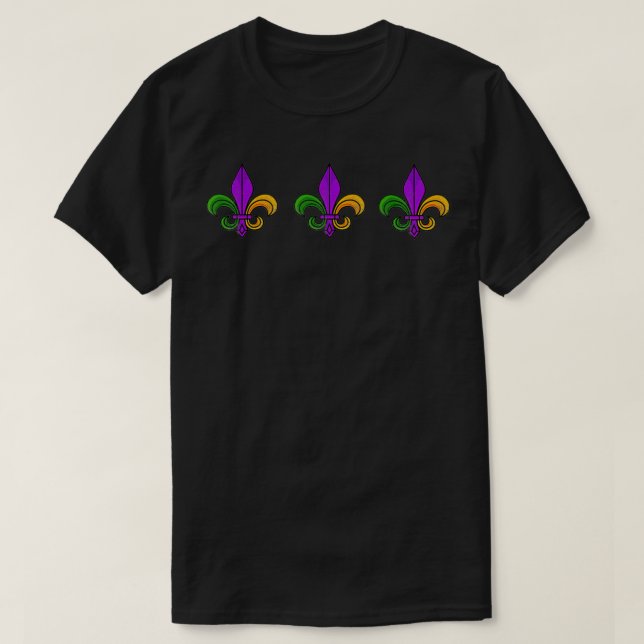 Mardi Gras Fleur De Lis Nola New Orleans  Louisian T-Shirt (Design Front)