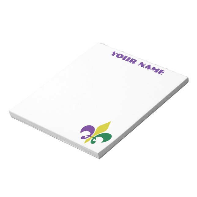 Mardi Gras ~ Fleur De Lis Notepad (Rotated)