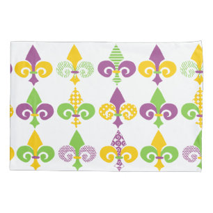 Mardi Gras Fleur de Lis Pillowcase