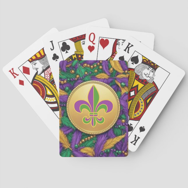 Mardi Gras Fleur de lis Playing Cards (Back)