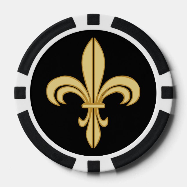 Mardi Gras Fleur De Lis Poker Chips (Front)