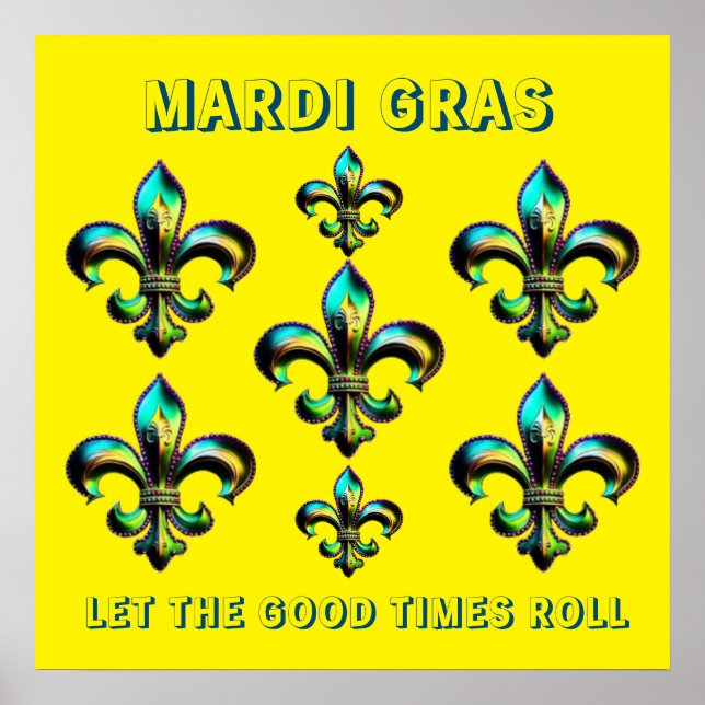 Mardi Gras Fleur De Lis Poster (Front)