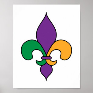 Mardi Gras Fleur de Lis Posters
