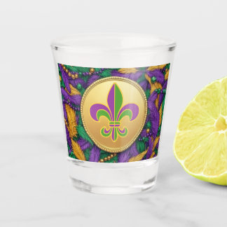 Mardi Gras Fleur de lis Shot Glass