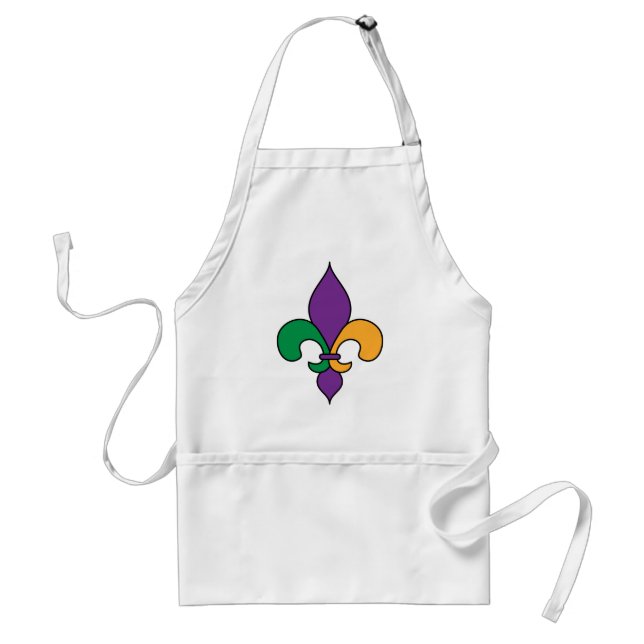 Mardi Gras Fleur de Lis Standard Apron (Front)