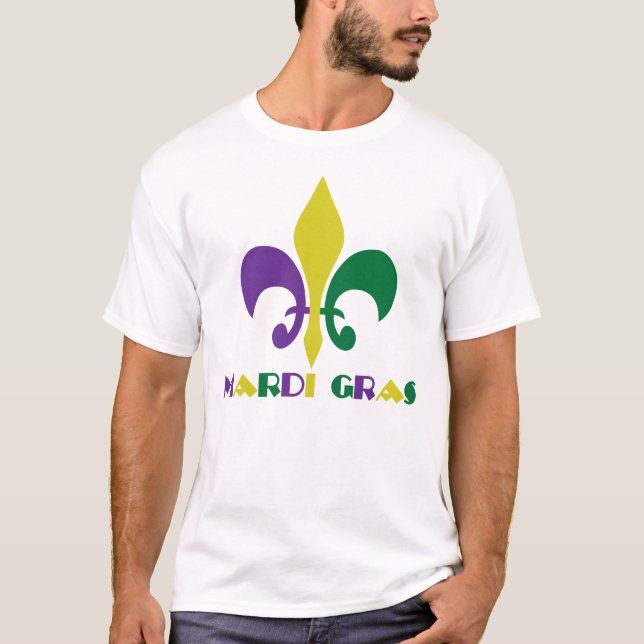 Mardi Gras ~ Fleur De Lis T-Shirt (Front)