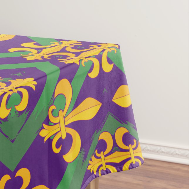 Mardi Gras Fleur de lis Tablecloth (In Situ)